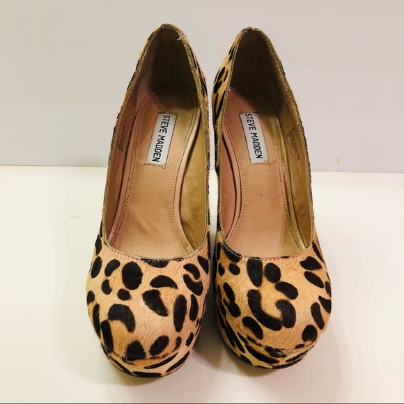 Steve Madden Pammyy L Leopard Platform Wedge - Picture 3 of 8